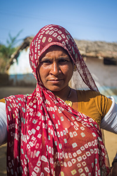 Rabari tribeswoman poses