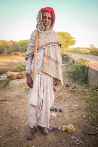 Homem da tribo rabari idoso — Fotografia de Stock