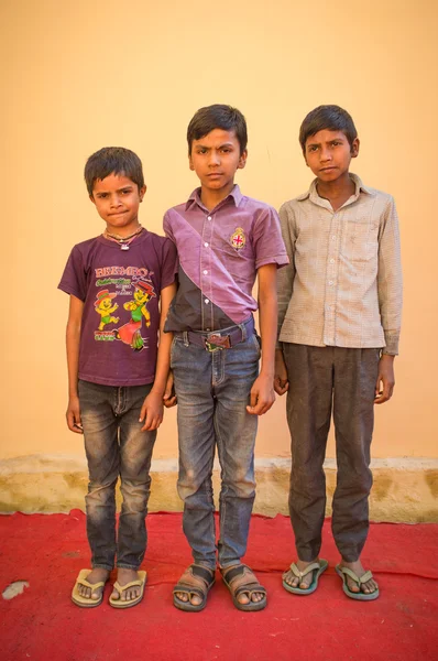 Três meninos indianos — Fotografia de Stock