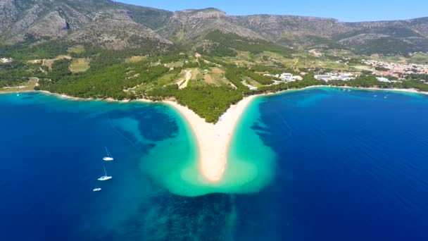 Zlatni Praia de ratos em Bol — Vídeo de Stock