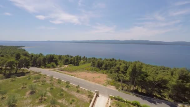 Havet och solnedgången i Bol — Stockvideo