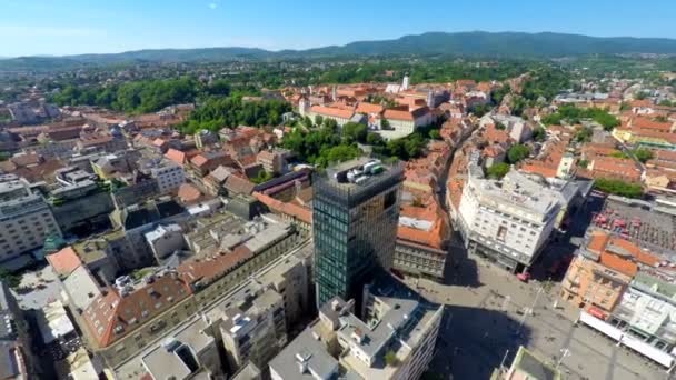 Central de Zagreb durante o dia — Vídeo de Stock