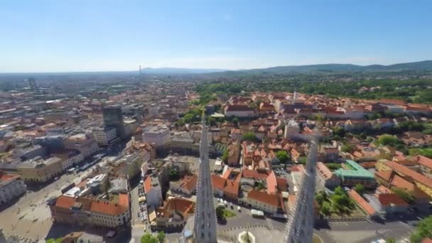 Centrala Zagreb på dagtid — Stockvideo