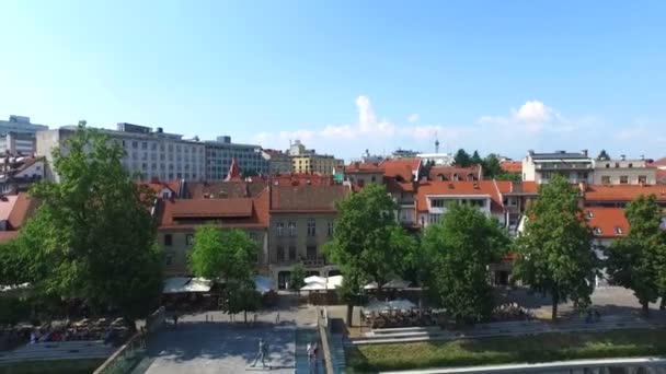 Slowenische Hauptstadt Ljubljana. — Stockvideo