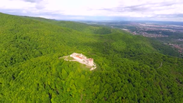 Fort Medvedgrad dengan hutan — Stok Video