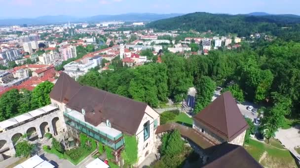 Castillo de ljubljana en slovenia . — Vídeo de stock