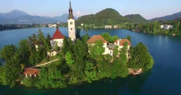 Lago esloveno Bled — Vídeo de stock