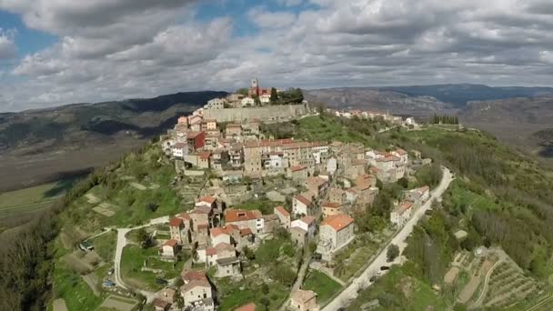 旧城的 Motovun，克罗地亚 — 图库视频影像