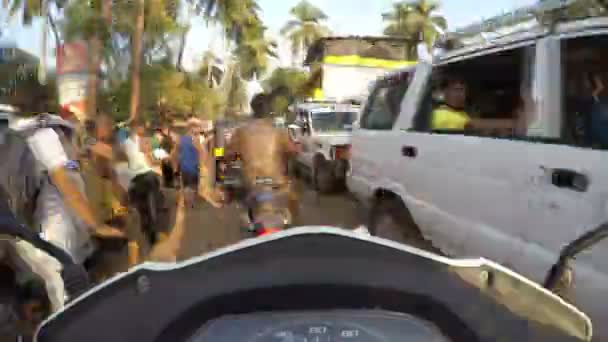 Motorbike ride in Mumbai — Stock Video