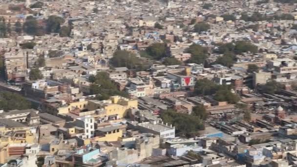 Jodhpur αστικό τοπίο στη διάρκεια ημέρας. — Αρχείο Βίντεο