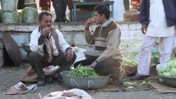 Indyjski mężczyzn siedzących — Wideo stockowe