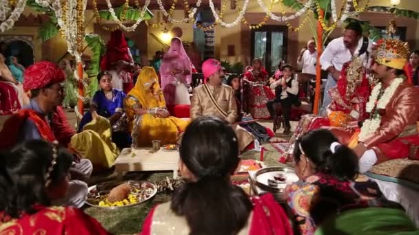 Hagyományos hindu esküvő — Stock videók
