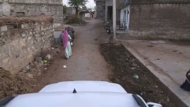 Straat in Jodhpur tijdens rit — Stockvideo