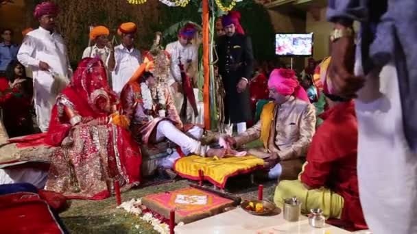 Casamento tradicional hindu — Vídeo de Stock