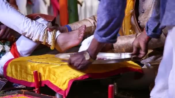 Casamento tradicional hindu — Vídeo de Stock