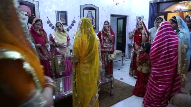 Bride surrounded with women — Stock Video