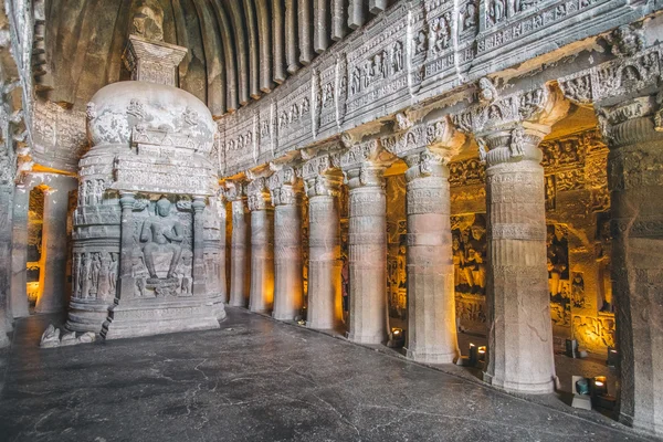 Chaitya-griha or prayer hall — Stockfoto