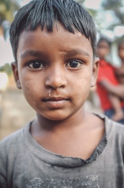 Indian boy poses
