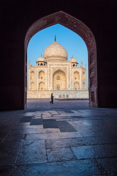 Taj Mahal z uvnitř Mihman Khana — Stock fotografie