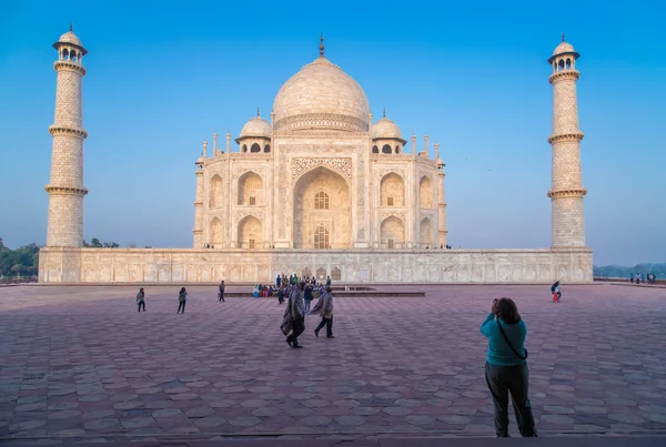 Kadın fotoğrafları Taj — Stok fotoğraf