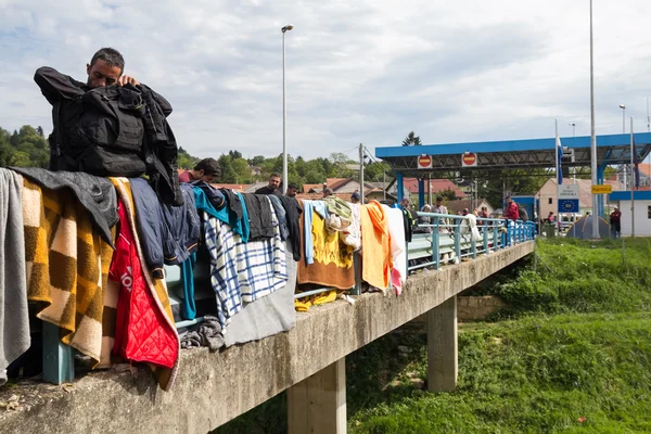 Imigrantes e refugiados do Médio Oriente — Fotografia de Stock