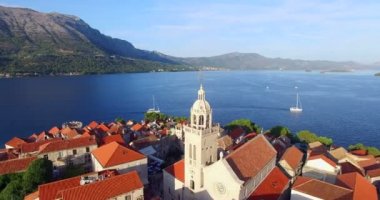 church tower in city of Korcula