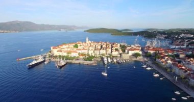 harbour in city of Korcula, Croatia