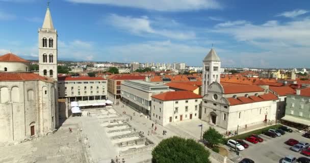 Roma Forumu ve Zadar içinde Kalelarga — Stok video