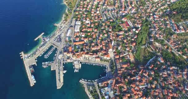 Supetar town on Island of Brac — Stock Video