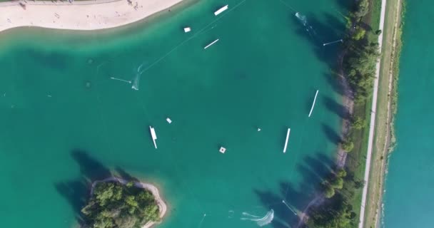 Wake Park Jarun a Zagabria — Video Stock