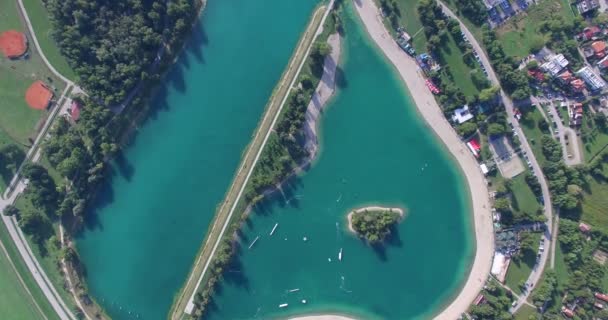 Uyku modundan çıkarma Park Jarun Zagreb'de — Stok video