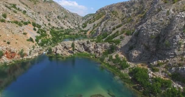 Aerial view of Zrmanja river, Croatia — Stock Video