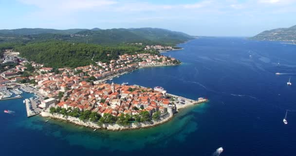 Ciudad histórica de Korcula, Croacia — Vídeo de stock