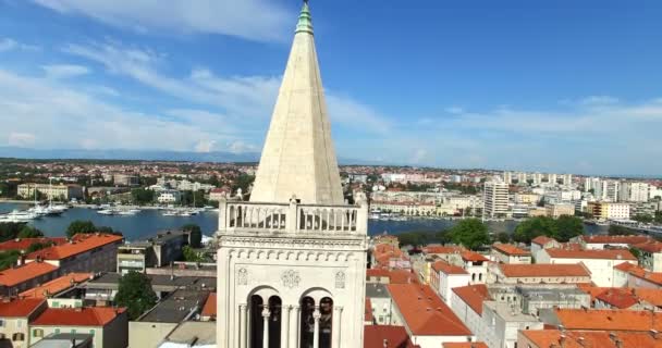 Πύργος του καθεδρικού ναού της Αγίας Αναστασίας Χαλκιδική — Αρχείο Βίντεο