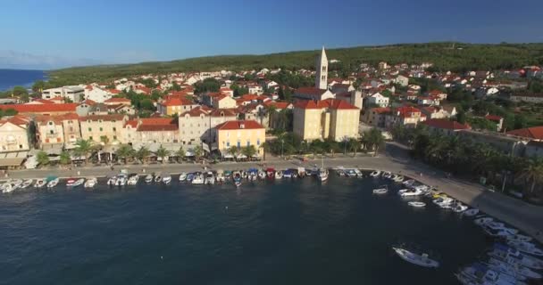 Supetar marina on Island of Brac — Stock video