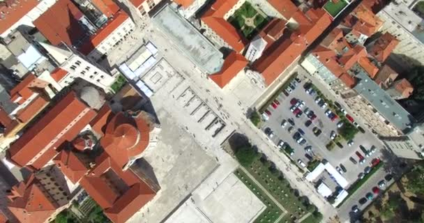 A Forum Romanum és Zadar Kalelarga utca — Stock videók