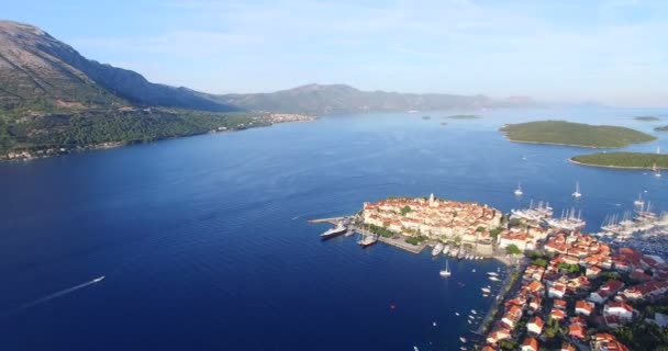 Ciudad de Korcula, Croacia — Vídeo de stock