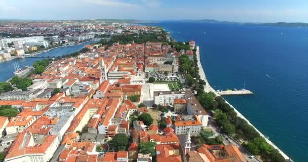 Das schöne Zadar in Kroatien — Stockvideo