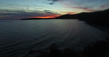 günbatımı Cres Adası, Hırvatistan