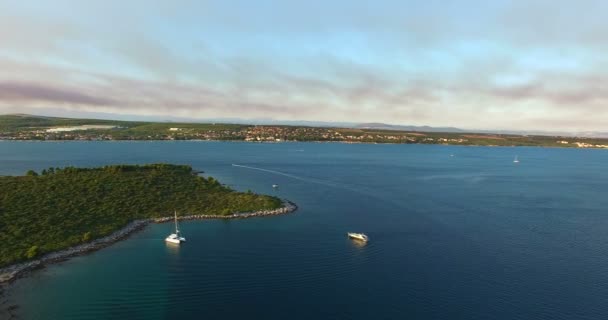 Inseln im Pasman-Kanal, Kroatien — Stockvideo