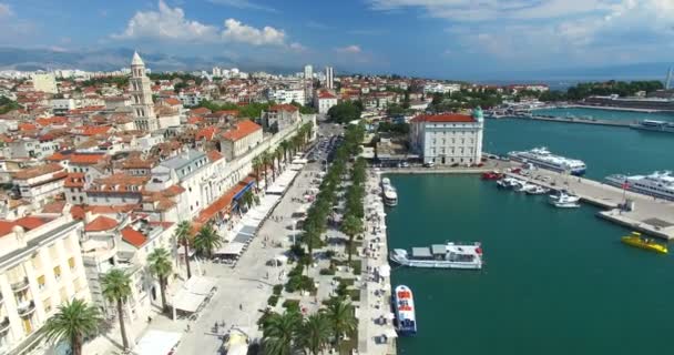 Marina en Split, Croacia — Vídeo de stock