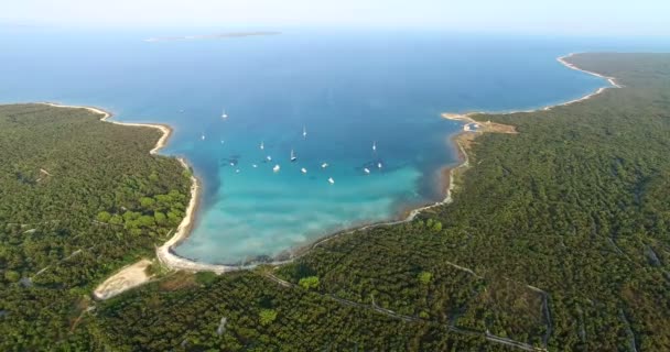 Slatinica strand op Olib Island — Stockvideo