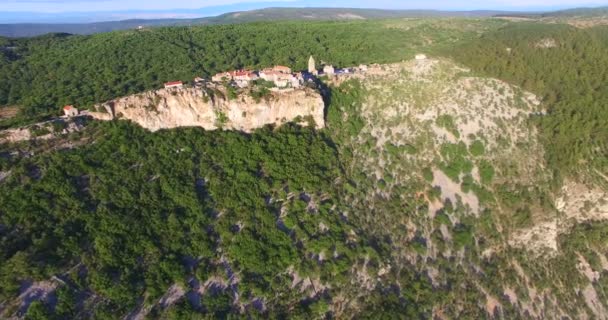 Fort ciudad Lubenice, Croacia — Vídeos de Stock