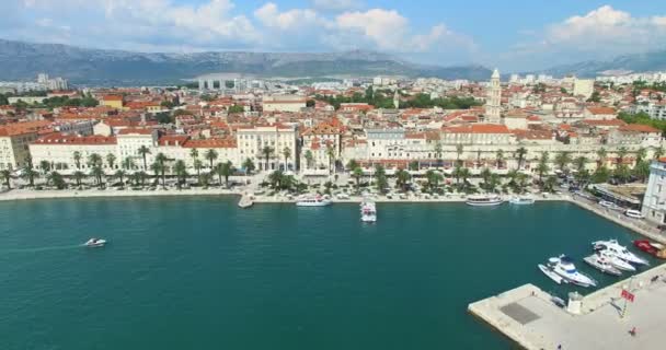 Jachthaven in Split in Kroatië — Stockvideo