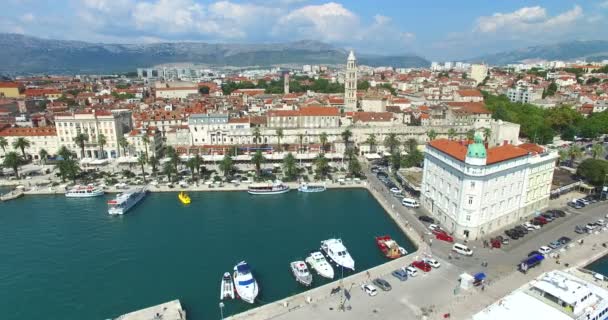 Marina in Split, Croatia — Stock Video