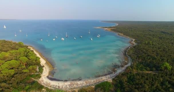 Slatinica pláž na ostrově Olib — Stock video
