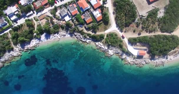 Martinscica beach on Island of Cres — Stock Video