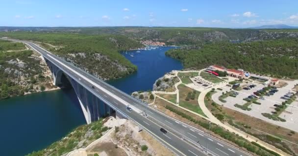 Krka-Brücke, Kroatien — Stockvideo