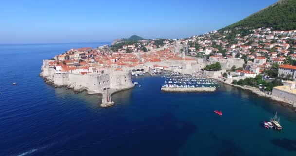 Fort St. Ivan e il porto di Dubrovnik — Video Stock