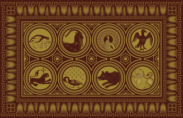 Diseño de alfombra de estilo antiguo — Vector de stock